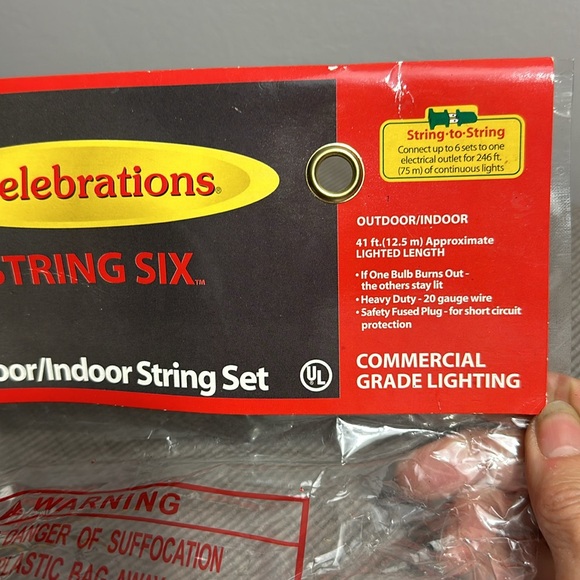 ๐10 Celebrations String Six Commercial Grade 100 mini light string set - Picture 4 of 5